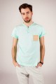 T-shirt miętowy z haftem rzeszowskim