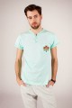 T-shirt miętowy z haftem góralskim