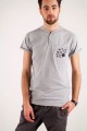 T-shirt szary z haftem warmińskim