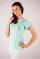 T-shirt miętowy z haftem hrubieszowskim