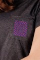 T-shirt grafitowy z haftem kieleckim