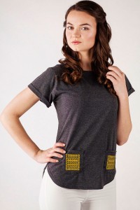 T-shirt grafitowy haft rzeszowski- double