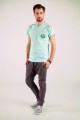T-shirt miętowy z haftem hrubieszowskim