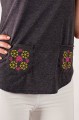 T-shirt grafitowy z haftem warmińskim