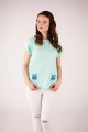 T-shirt miętowy z haftem lubelskim 