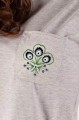 T-shirt szary z haftem góralskim