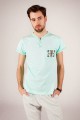 T-shirt miętowy z haftem krakowskim