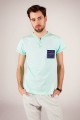 T-shirt miętowy z haftem rzeszowskim