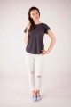T-shirt grafitowy z haftem spiskim