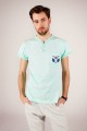 T-shirt miętowy z haftem mazowieckim