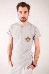 T-shirt szary haft góralski (Podhale)