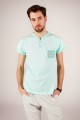 T-shirt miętowy z haftem kieleckim