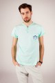 T-shirt miętowy z haftem góralskim