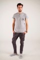 T-shirt szary z haftem warmińskim