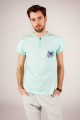 T-shirt miętowy z haftem górnośląskim