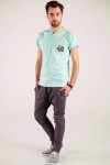 T-shirt miętowy haft hrubieszowski