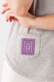 T-shirt szary z haftem kieleckim