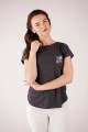 T-shirt grafitowy z haftem wilanowskim