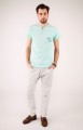 T-shirt miętowy z haftem kaszubskim