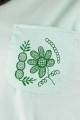 T-shirt miętowy z haftem górnośląskim
